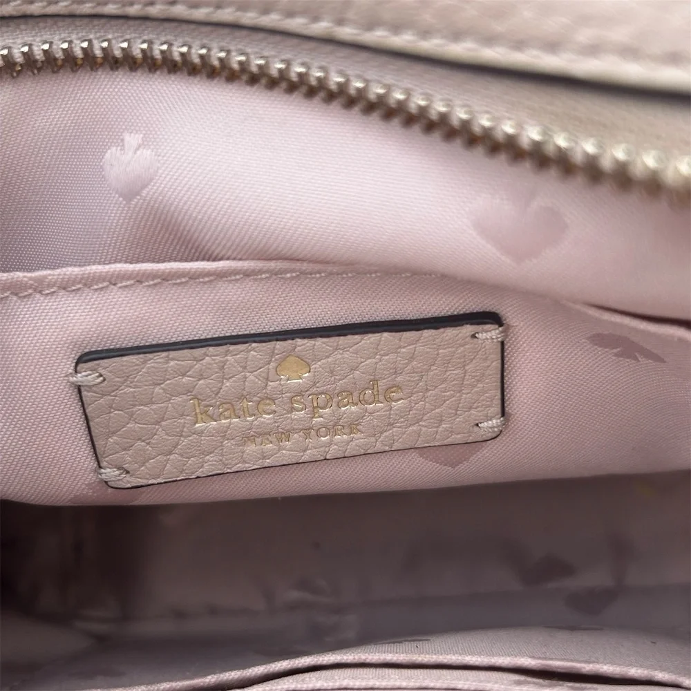 Kate Spade Kourtney Pebbled Leather Zip Around Camera Crossbody Bag